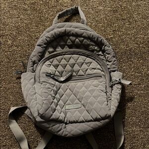 Vera Bradley Quilted Backpack in Gray